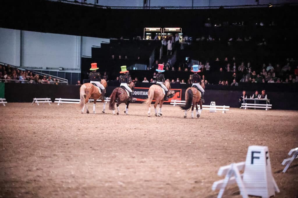 Equitana2023 157 Equitana Essen 2023 - Pony-Quadrille startet beim Show Cup der Uelzener Versicherungen